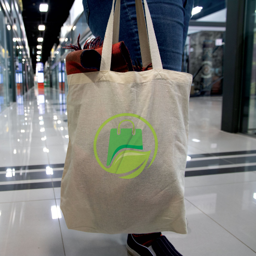Tote Bags-E 6065  | Econo Cotton Tote Bag With Gusset