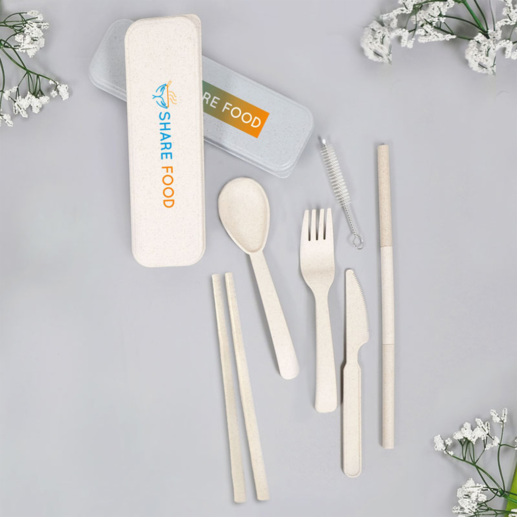 Misc-KP9806 | Artesia Wheat Fibre Utensil Set In A Case