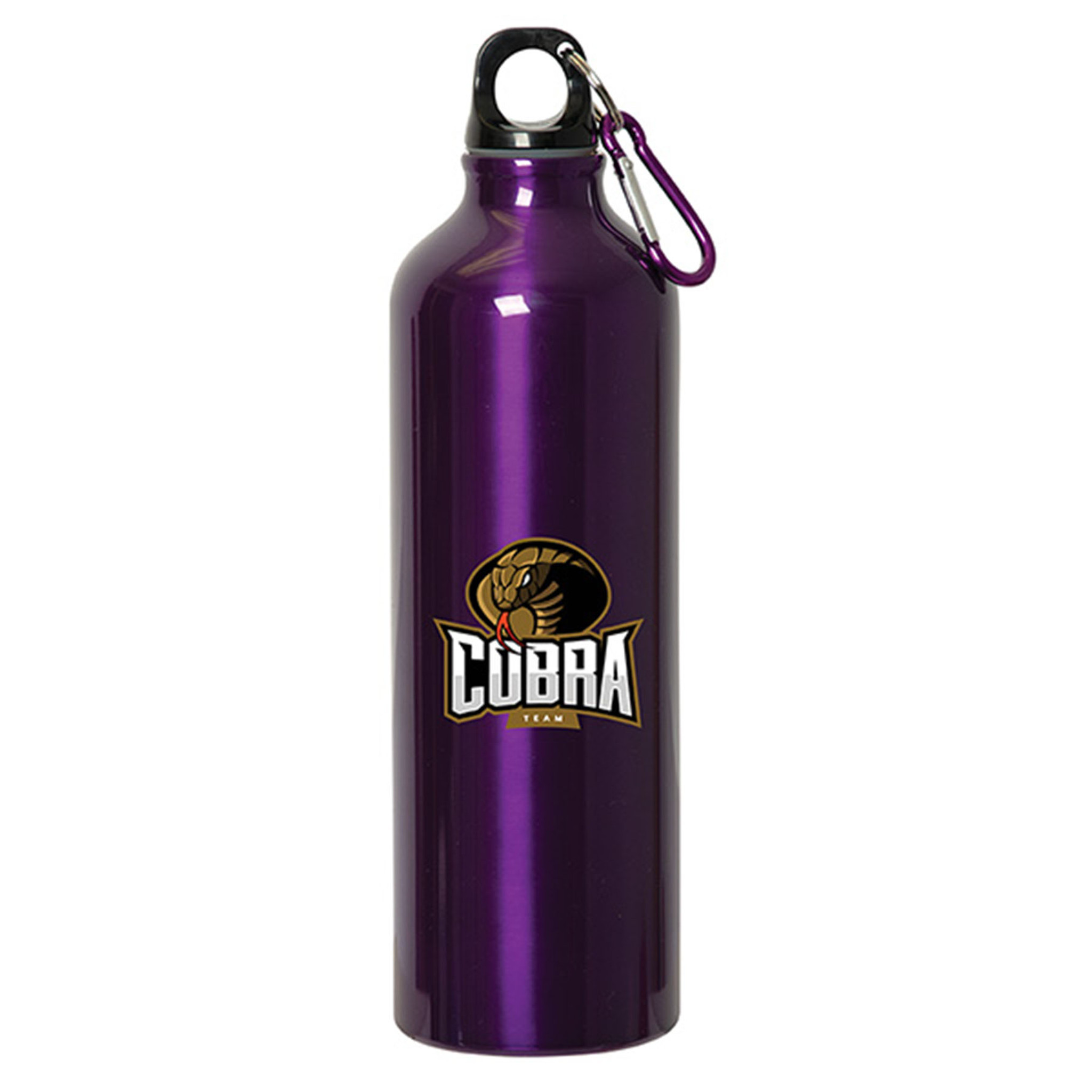 Water Bottles -WB 8007 | 750 Ml (25 Fl. Oz.) Aluminum Water Bottle With Carabiner - Image 4