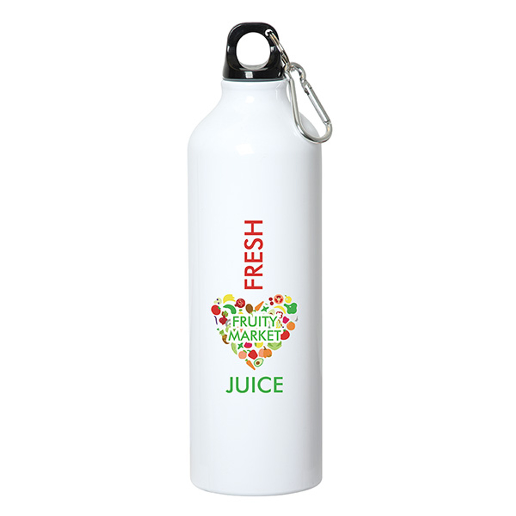 Water Bottles -WB 8007 | 750 Ml (25 Fl. Oz.) Aluminum Water Bottle With Carabiner - Image 9