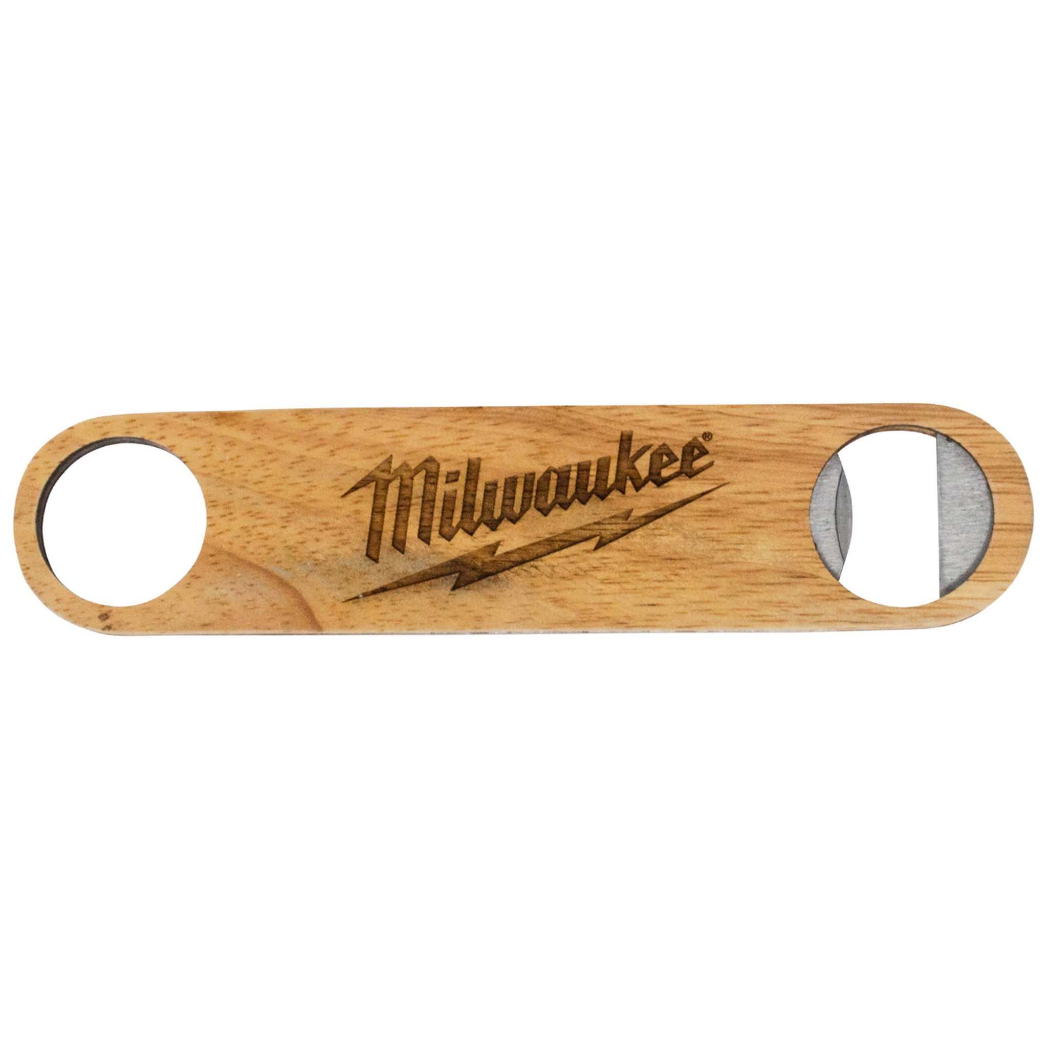 Misc-WDBO2 | Wood Bottle Opener: Slim Profile with Integrated Metal Jaw