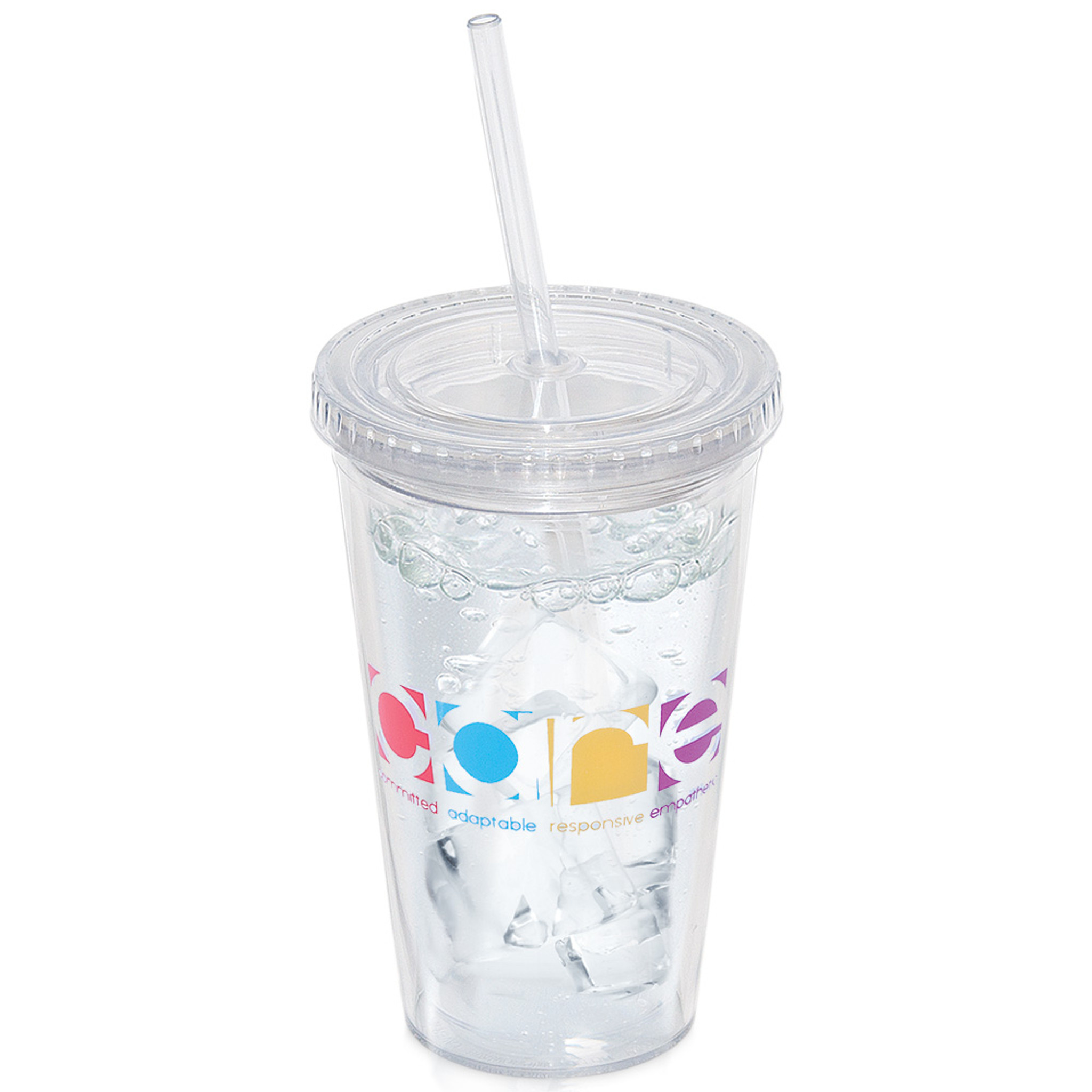 Tumbler - DA7321 - 500 Ml. 17 Fl. Oz. Double Walled Tumbler With Straw - Image 4