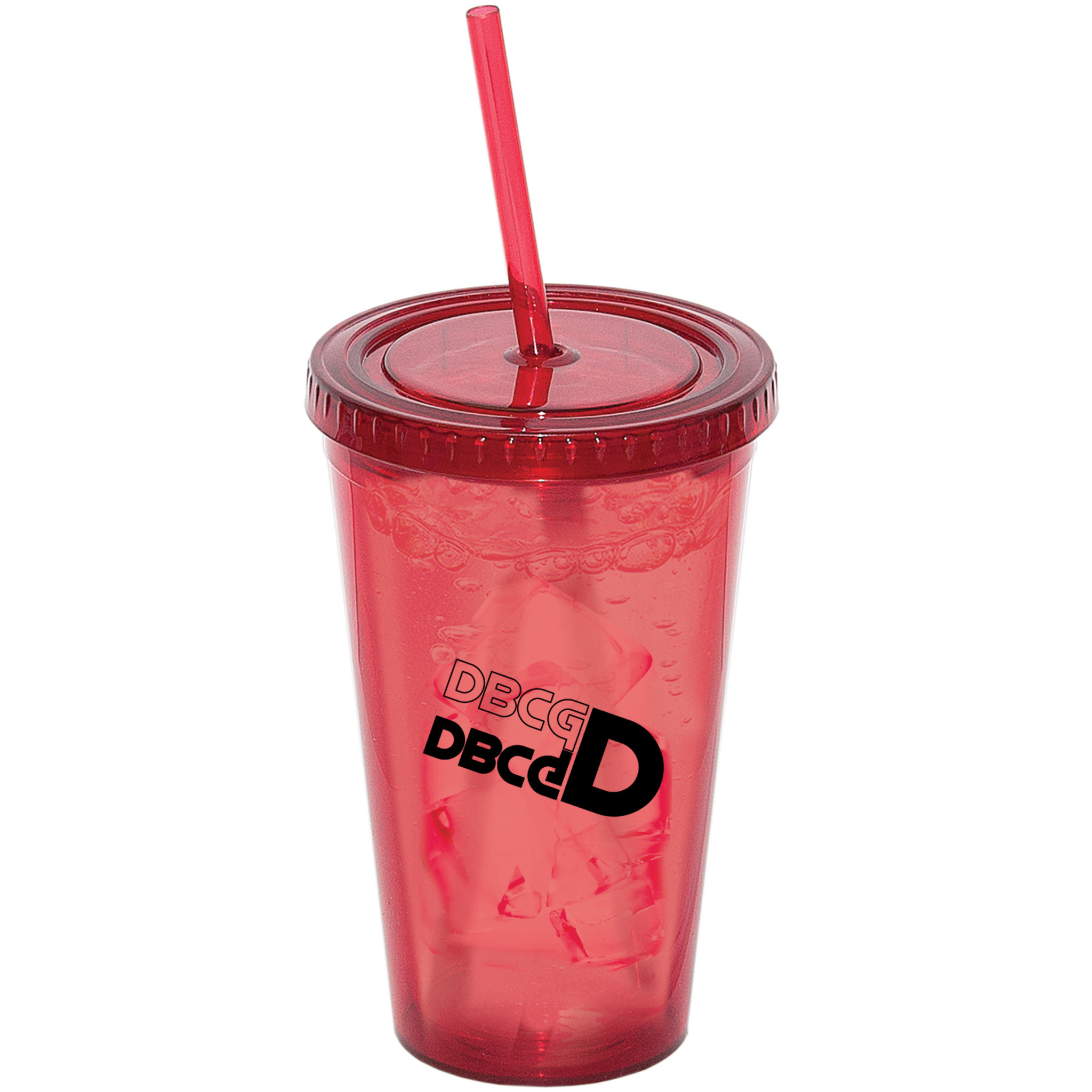 Tumbler - DA7321 - 500 Ml. 17 Fl. Oz. Double Walled Tumbler With Straw - Image 3