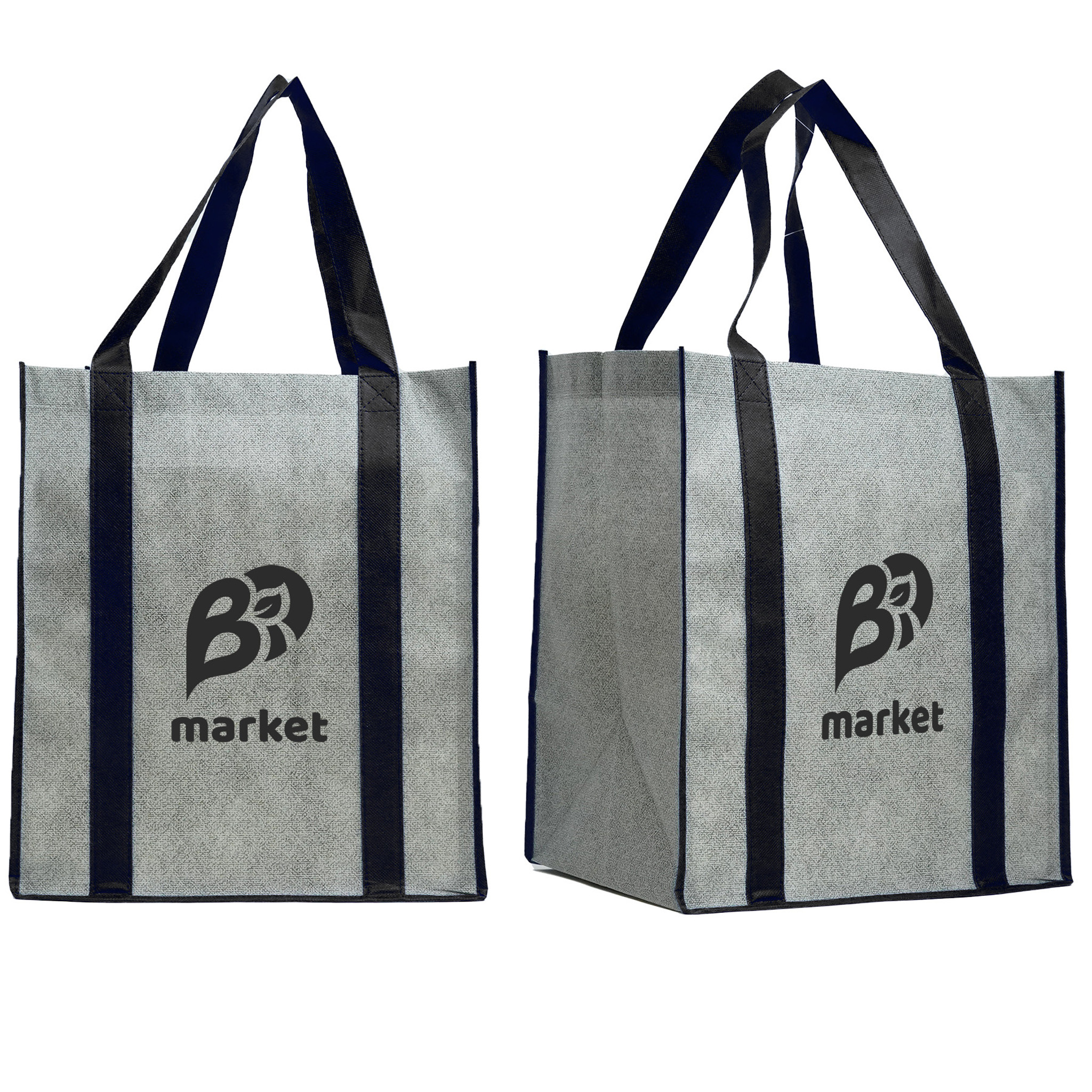 Tote Bag - NW8009 - Heathered Jumbo Non-Woven Tote - Image 3