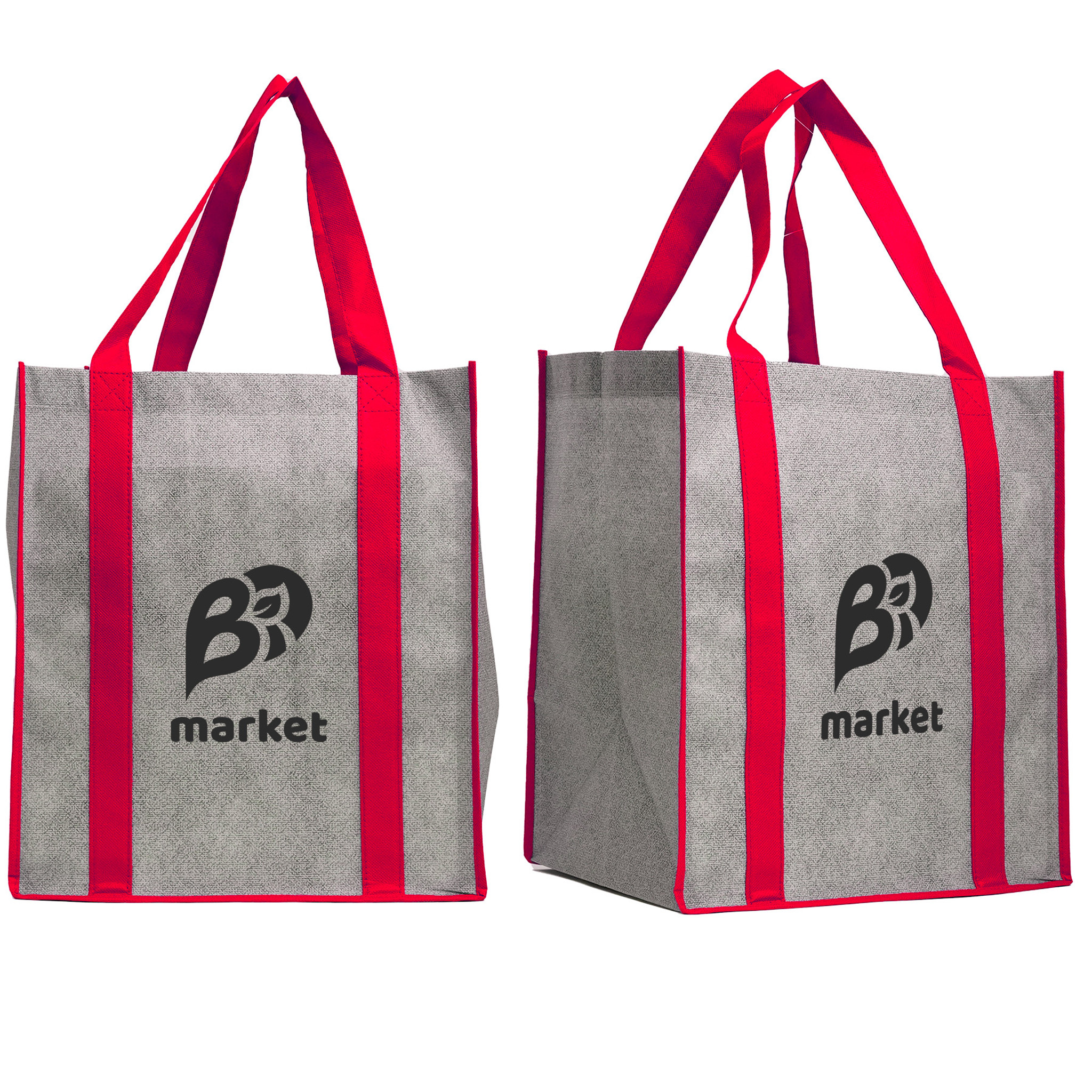 Tote Bag - NW8009 - Heathered Jumbo Non-Woven Tote - Image 2