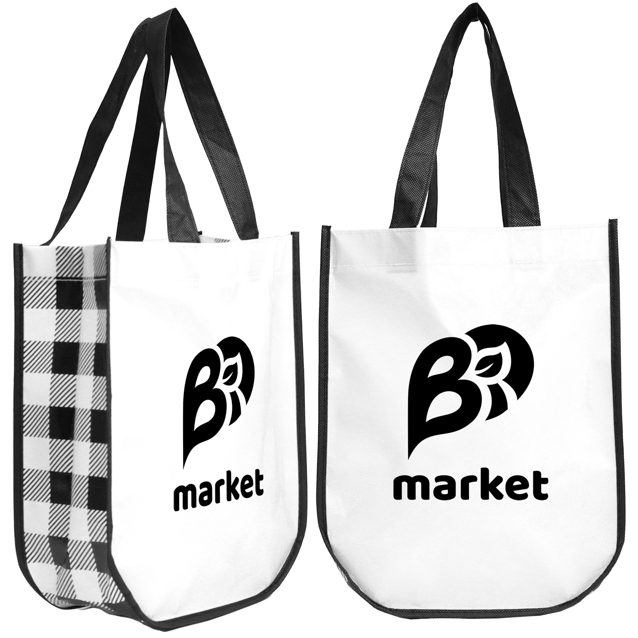 Tote Bag - TO4512 - Lumberjack Plaid Laminated Fashion Tote - Image 3