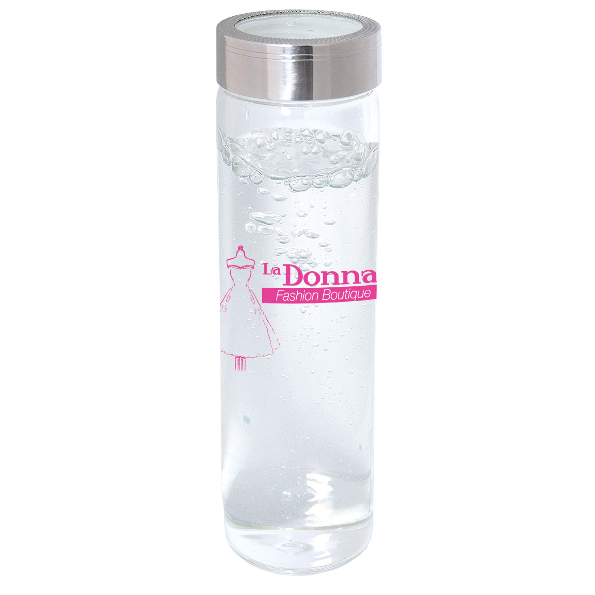 Water Bottle - WB1503 - 600 Ml. (20 Fl. Oz.) Single Wall Borosilicate Glass Bottle - Image 3