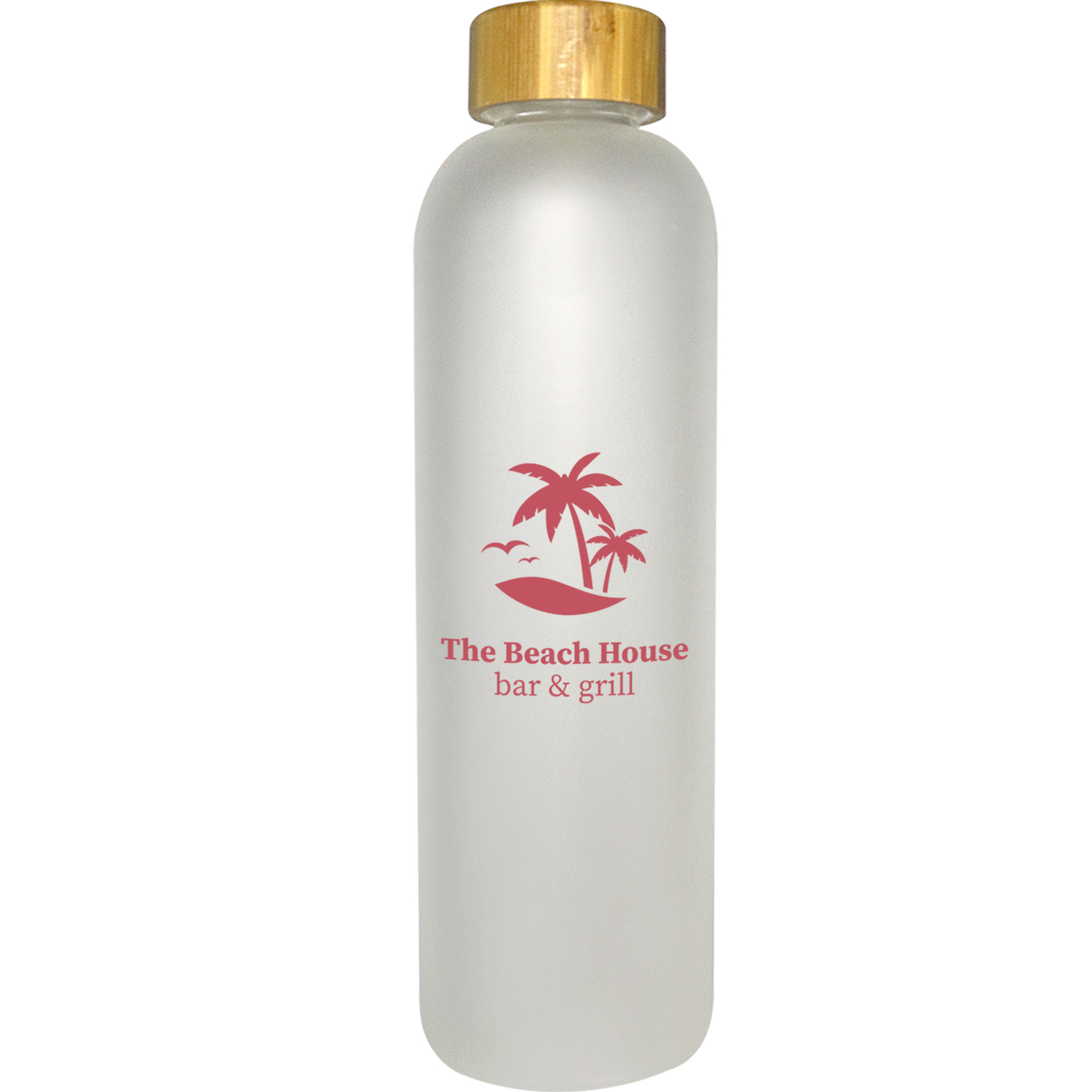 Water Bottle - WB9706 - Canton 1000 ml. (33.8 fl. oz.) Glass Bottle With Bamboo Lid