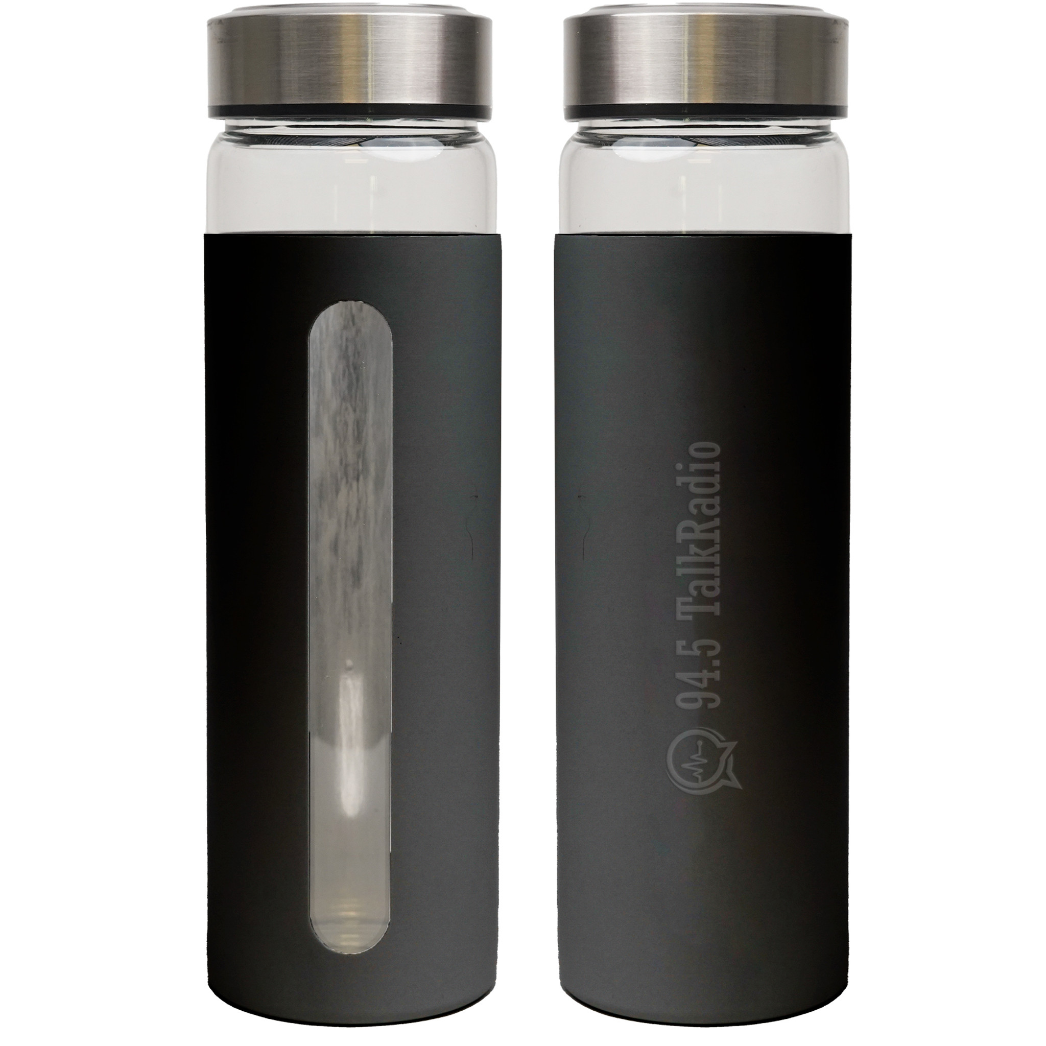 Water Bottle - WB9710 - Rideau 600 Ml. (20 Fl.Oz.) Glass Bottle With Aluminum Sleeve - Image 3