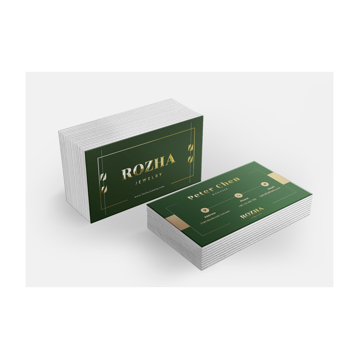27pt-Business Cards Lamination + Metallic Gold / Silver Foil - Image 2